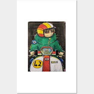 Retro Scooter, Classic Scooter, Scooterist, Scootering, Scooter Rider, Mod Art Posters and Art